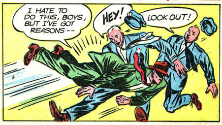 Judging by the speed lines around his ass, I'd guess those reasons are IBS-related.
