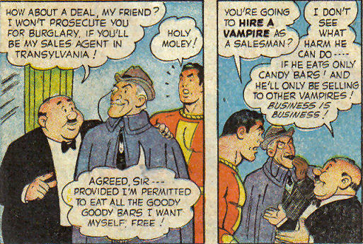 A parasitic monster with an addiction getting a job in sales and marketing? UNCONCEIVABLE.