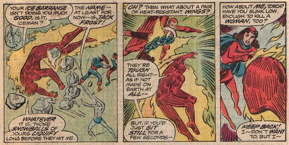 ''I shoot ice missiles!'' ''I have metal wings!'' ''I have ladyparts!''